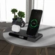 Док-станция JYD 4в1 Wireless Charger 15W для Apple Watch/Airpods/Phone с часами - изображение 3
