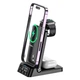 Док-станция Qitech 4в1 Wireless Charger 15W для Apple Watch/Airpods/Phone с часами - изображение 1