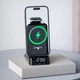 Док-станция Qitech 4в1 Wireless Charger 15W для Apple Watch/Airpods/Phone с часами - изображение 5