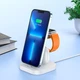 Зарядное устройство Hoco 3в1 Wireless Charger для Apple Watch/Airpods/iPhone white - изображение 2