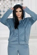 Женский спортивный костюм велюр 4139104 3XL-4XL (58-60) Голубой - изображение 4