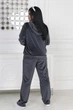 Женский спортивный костюм велюр 4139124 3XL-4XL (58-60) Серый - изображение 3