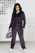 Женский спортивный костюм велюр 4139452 L-XL (50-52) Сливовый - изображение 1