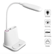 Світлодіодна акумуляторна настільна лампа 3в1 з павербанком Touch Multifunctional desk lamp, Біла (DL01) - зображення 6