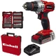 Шуруповерт Einhell TE-CD 18/2 Li +39, 1x2,5 Ah, PXC, 18В, 2.5 Аг, набір біт і свердл, кейс (4514219) - зображення 1