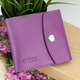 Женский кожаный кошелек маленький на кнопке Handycover HC0062 фуксия - изображение 1