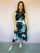 Платье синее в цветы миди Lipsy 9139 48 (XL) - изображение 1
