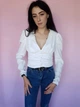 Блуза укороченная с пуговицами Boohoo Айвори (10266 S/42) - изображение 7