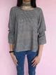Блуза&nbsp;свободная в клеточку Boohoo Серая (10395 XS/40) - изображение 1