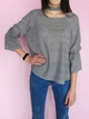 Блуза&nbsp;свободная в клеточку Boohoo Серая (10395 XS/40) - изображение 4