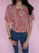 Топ в ромашки ZARA Червоний (9979 S/26) - зображення 8