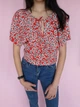 Топ в ромашки ZARA Червоний (9979 S/26) - зображення 10
