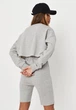 Костюм укорочений світшот і шорти Missguided Сірий (9905 L/46) - зображення 3