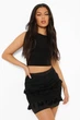 Спідниця з мереживом і китицями Boohoo Чорна ( 9792 S/42-44 ) - зображення 1