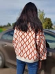 Свитер женский&nbsp;оверсайс в узор Flex Moda Молочный&nbsp; (А-1769 3XL/52) - изображение 2