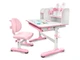 Комплект Evo-Kids (стол + стульчик + полка) BD-29 Panda XL столешница белая / цвет пластика розовый BD-29 PN - изображение 1