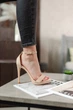 Женские босоножки Fashion Worthy 3967 40 размер 25,5 см Бежевый - изображение 6
