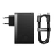 Сетевое зарядное устройство Baseus 140W GaN5 Pro Fast Charger QC4.0+PD3.1 USB+2Type-C 5A + кабель Baseus Type-C to Type-C 240W 48V/5A 1мBlack - изображение 2