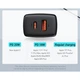 Сетевое зарядное устройство Baseus 20W USB+Type-C Compact Quick Charger QC3.0+PD3.0 3A Black (CCXJ-B01) - изображение 11