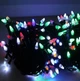Гірлянда Бахрома на 100 Led (чорний кабель) Кольорова (3м) - зображення 1