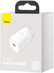 Ładowarka sieciowa Baseus Super Si Quick Charger 1C 25 W EU White (CCSP020102) - obraz 5