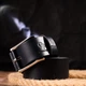 Ремень мужской из натуральной кожи Grande Pelle 21470 120 см Синий (leather-21470) - изображение 7