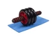 Ролик для пресса EasyFit Triple Ab Wheel 3 колеса червоний (гимнастический ролик, фитнес колесо, тренажер колесо для мышц пресса) EF-3-Rd - зображення 1
