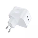 Мережевий зарядний пристрій Choetech White (Q5008-EU-WH) - зображення 2