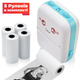 Портативний термопринтер JETIX Mini printer Blue | Принтер із набором термопаперу в комплекті - зображення 1