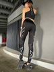 Женские спортивные лосины Dionafit из бифлекса черные с сеткой XL(48) - изображение 2