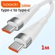'Кабель Toocki USB Type-C to Type-C PD QC 4.0 Cable 100W 1m TXCTT1-BS02 white - зображення 2