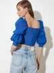 Топ женский Trendyol TWOSS19XB0036 38 Индиго (8682582448375) - изображение 3