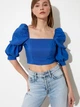 Топ женский Trendyol TWOSS19XB0036 38 Индиго (8682582448375) - изображение 5