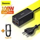 Сетевое зарядное устройство 100W Baseus GaN3 Pro Desktop Fast Charger PD3.0/QC4.0 с 4-мя USB портами 2USB+2Type-C Black (CCGP000101) - изображение 1