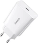 Сетевое зарядное устройство Baseus 20W Speed Mini Быстрая зарядка Quick Charger 3.0 Power Delivery 3.0 1Type-C 3A White - изображение 1