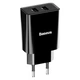 Сетевое зарядное устройство Baseus Speed Mini Dual U 10.5W 2USB 2.1A Travel Charge Black - изображение 1