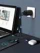 Сетевое зарядное устройство Baseus 65W Quick Charge GaN5 Pro быстрая зарядка QC4.0+PD3.0 три порта 1USB+2Type-C 5A + кабель Type-C to Type-C 20V/5A 1м Black (CCGP120201) - изображение 5