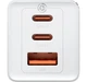 Сетевое зарядное устройство Baseus 65W Quick Charge GaN5 Pro QC4.0+PD3.0 1USB+2Type-C 5A + кабель Baseus Type-C to Type-C 100W 20V/5A 1м White (CCGP120202) - изображение 3