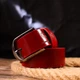 Женский кожаный ремень GRANDE PELLE 3,4х120 см Красный 000228679 - изображение 8