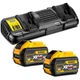Набор аккумулятор + зарядное устройство DeWALT ЗУ 10.8,/4.4/18/54V, 4А, 2x9Ah(18V)/3Ah(54V) (DCB132X2) - изображение 2