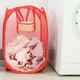 Нейлоновая складная гибкая корзина для белья и игрушек Organizers 27х27х48 см Красная (2000992415866) - изображение 6