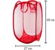 Нейлоновая складная гибкая корзина для белья и игрушек Organizers 27х27х48 см Красная (2000992415866) - изображение 8