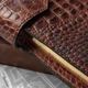 Щоденник Betterson А5 із золотим торцем з натуральної шкіри CROСO BROWN - зображення 4