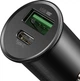 Автомобильное зарядное устройство Baseus Circular Metal PPS Quick Charger Black (CCYS-C01) - изображение 3