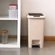 Ведро для мусора 30 л с крышкой и педалью пластиковое MVM BIN-01 30L BEIGE - изображение 5
