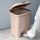Ведро для мусора на 18л прямоугольное MVM с крышкой и педалью 425x255x330мм пластик бежевое BIN-03 18L BEIGE - изображение 7
