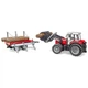 Спецтехника Bruder трактор Massey Ferguson 7480 с погрузчиком и лесным прицепом 116 (02046) - изображение 4