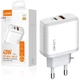 Мережевий зарядний пристрій для телефона USB-C Ldnio 45W QC4+, QC3.0, PD22.5W Білий (A2526C) - зображення 1