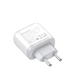 Мережевий зарядний пристрій для телефона USB-C Ldnio 45W QC4+, QC3.0, PD22.5W Білий (A2526C) - зображення 5