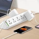 Сетевой фильтр удлинитель 10 EU розеток с 6 USB 2м с защитой с заземлением Ldnio 2500W 10A Белый (SC10610) - изображение 8